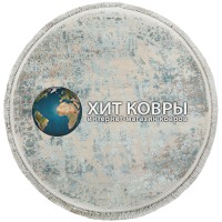 Турецкий ковер Tajmahal 06501 Серый-голубой круг